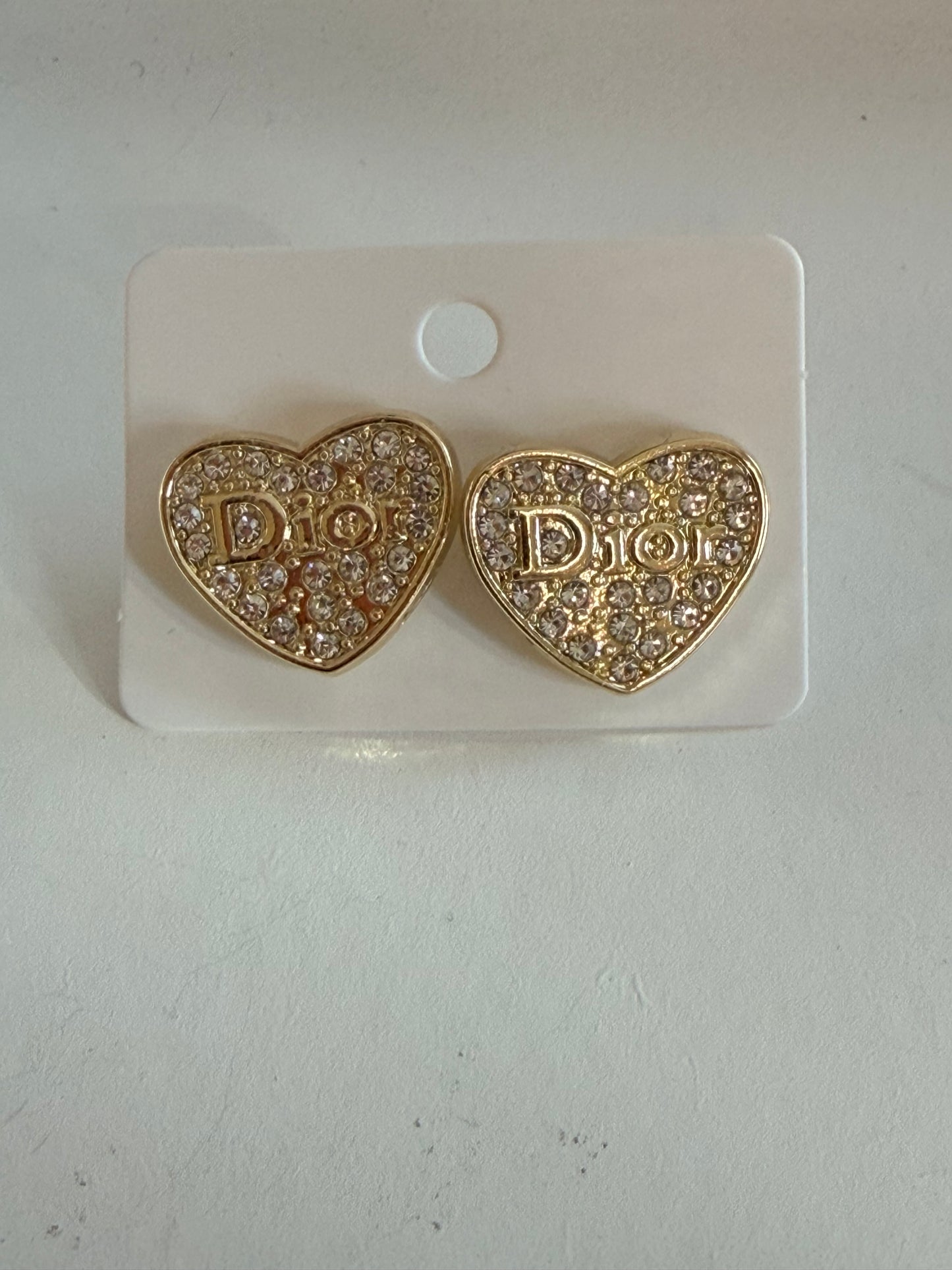 Dior heart earrings