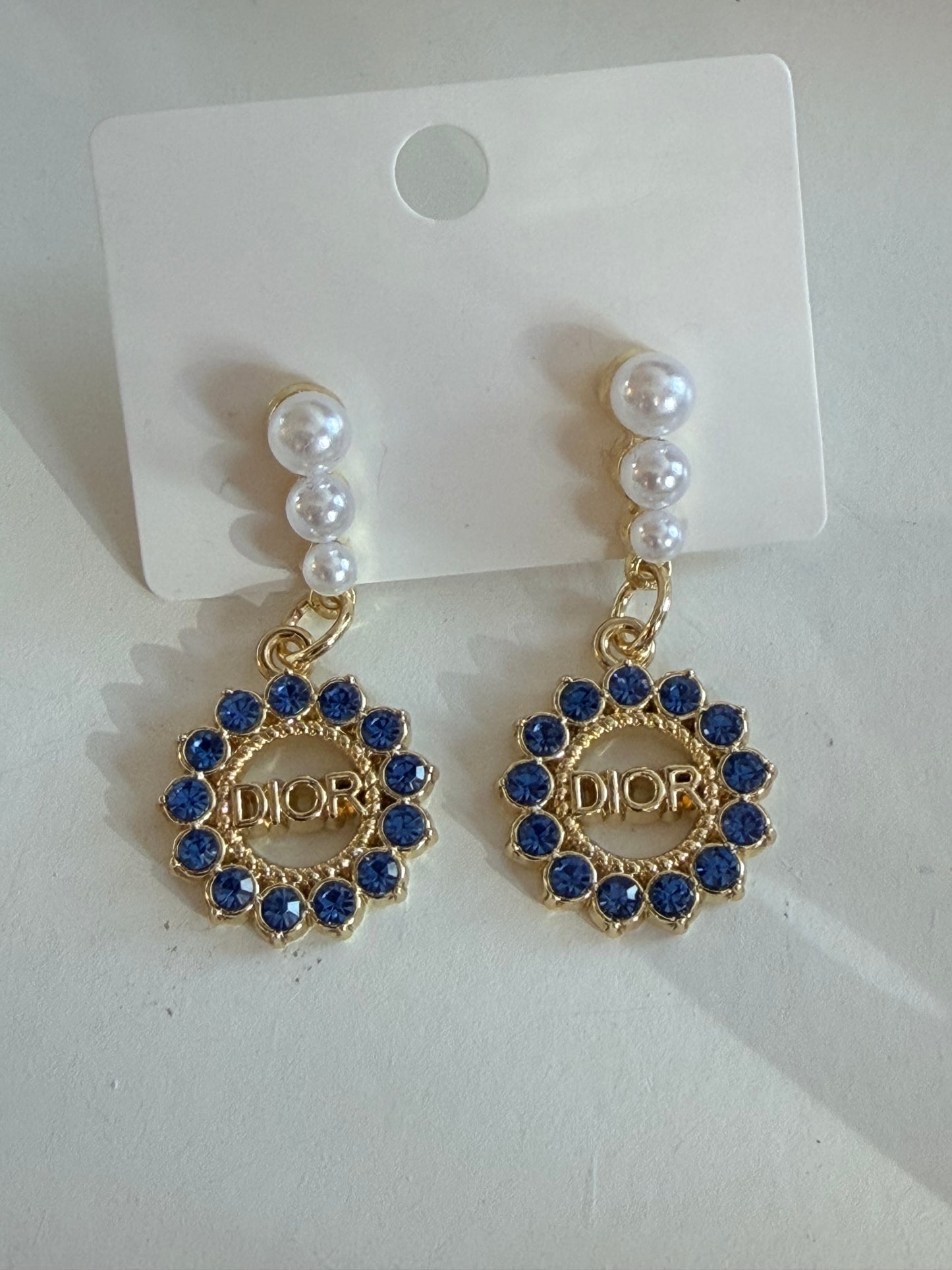 Pearl and blue Dior
