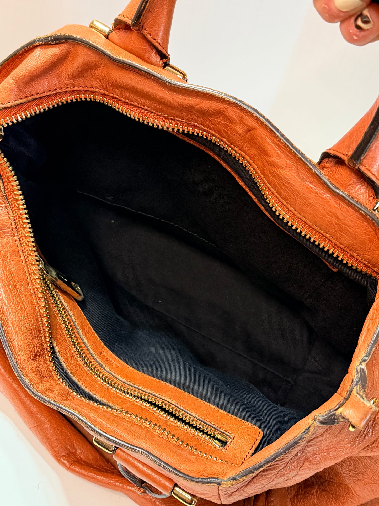 Chloe burnt orange handbag