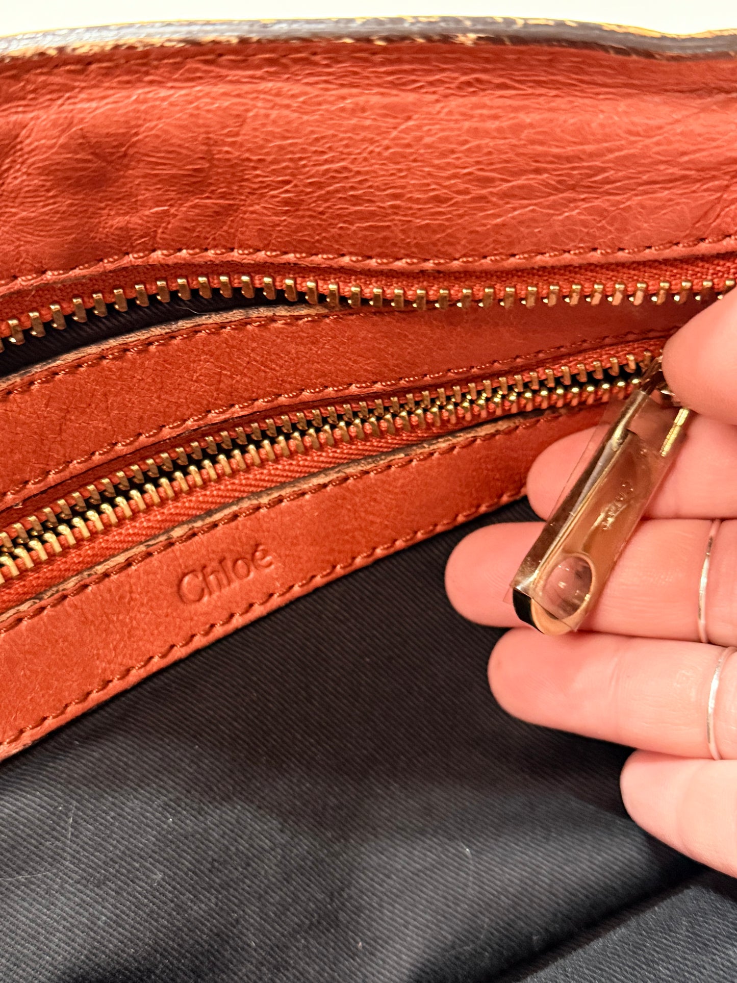 Chloe burnt orange handbag