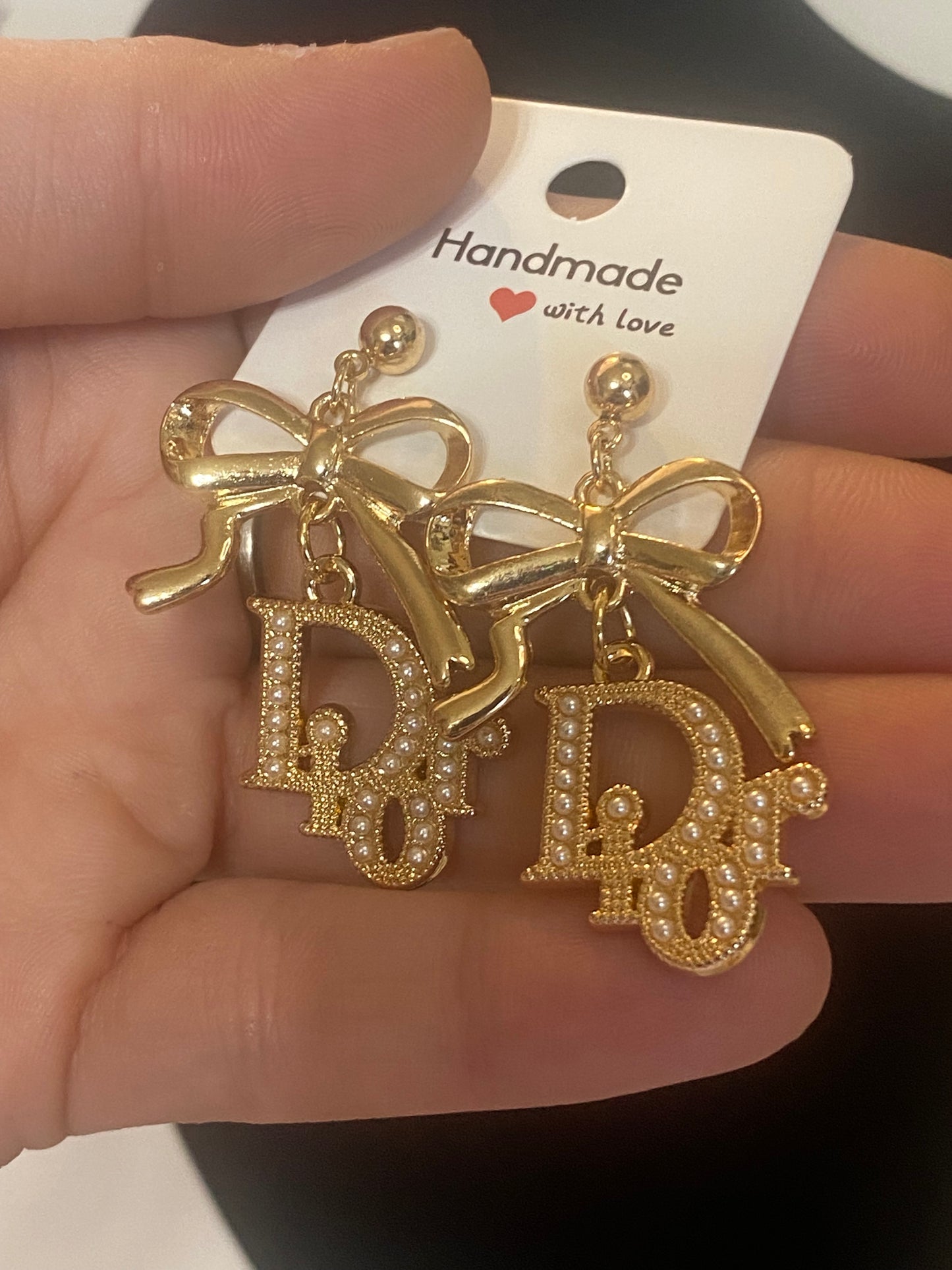 Dior bow earrings