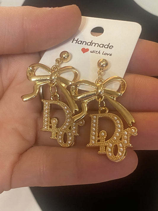 Dior bow earrings