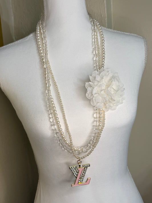LV pearl necklace