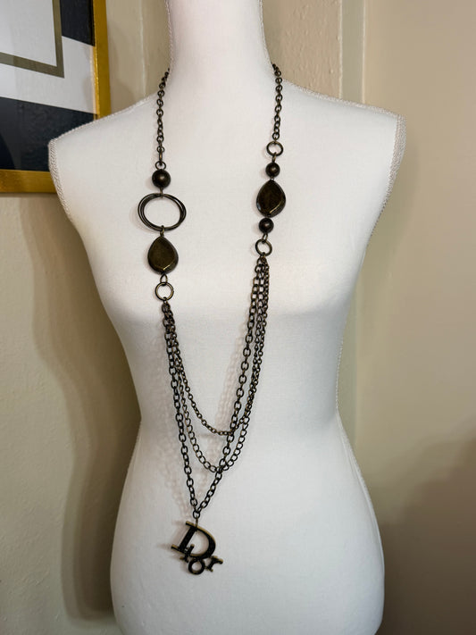 Dior bronze necklace