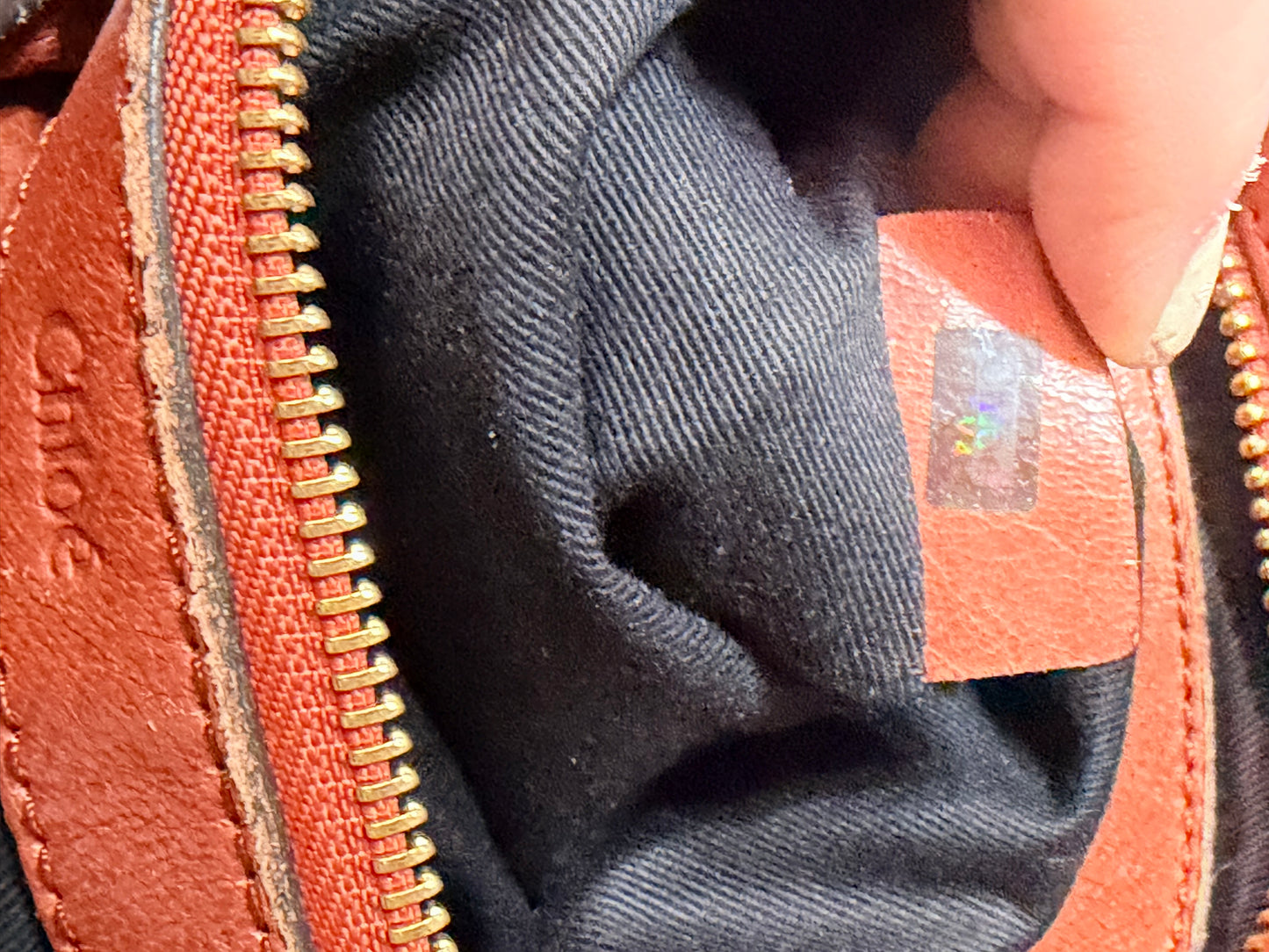 Chloe burnt orange handbag