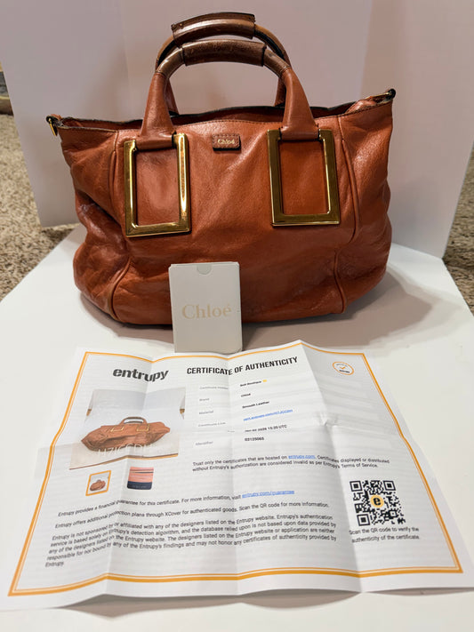 Chloe burnt orange handbag