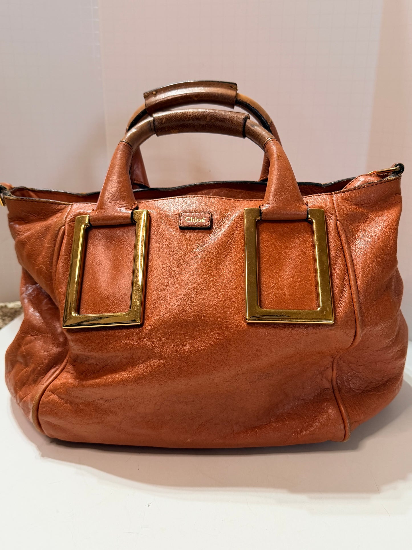 Chloe burnt orange handbag