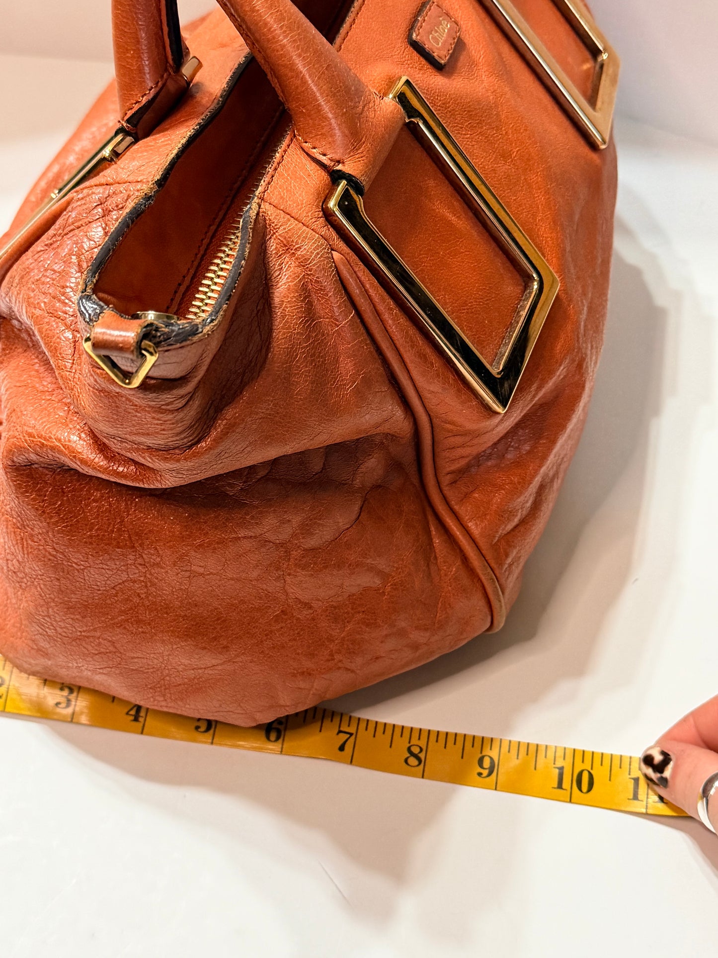 Chloe burnt orange handbag