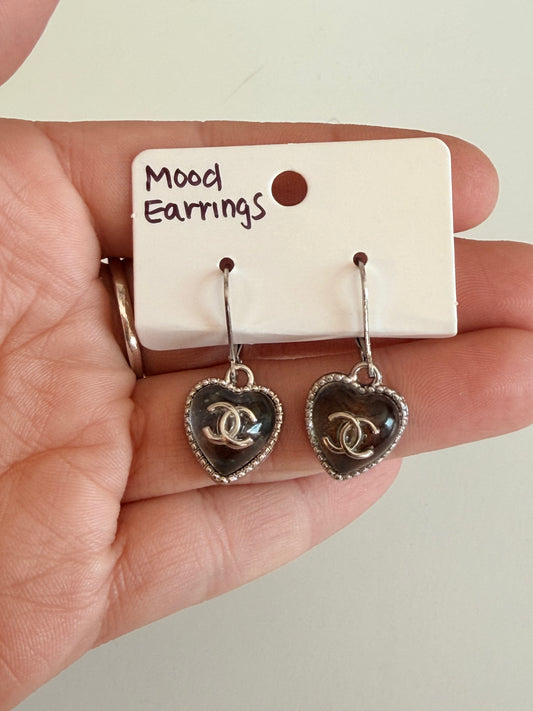 CC silver mood earrings